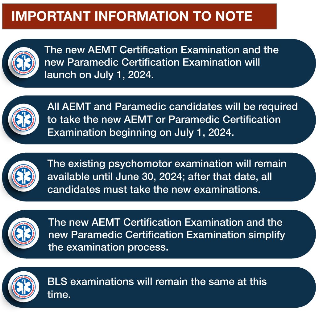 New Certification Examination For Paramedics And AEMTs Launches July 1 ...