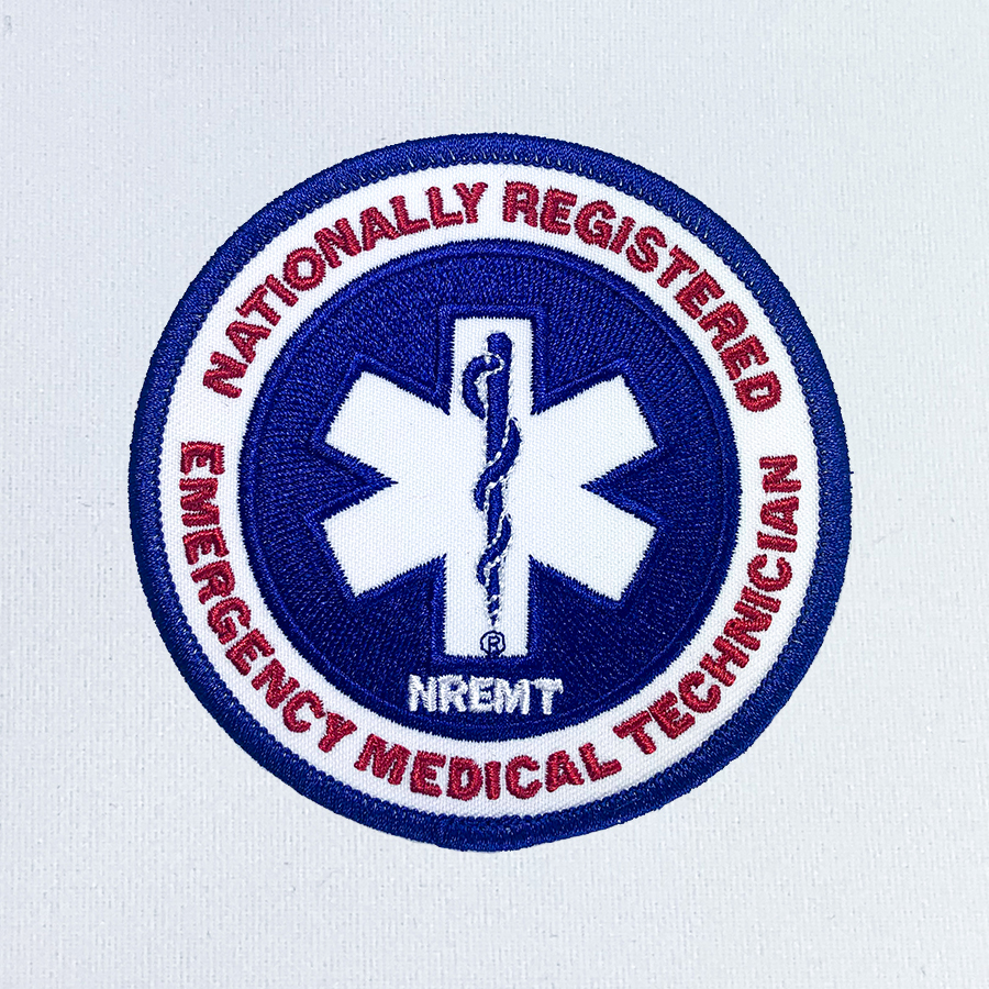 NREMT Paramedic Patch, Embroidered - OCP (w/ Hook Back)