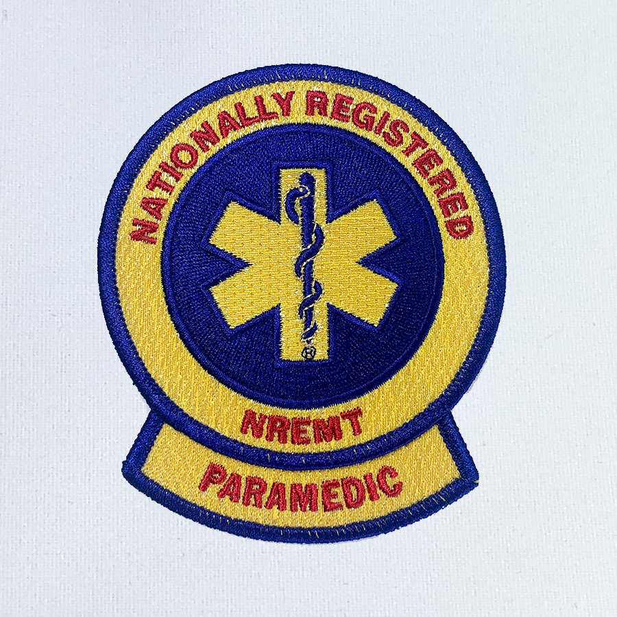 EMT Shoulder Patch, Reflective, Reflective White, 3-1/2 Cir